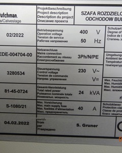 Contr cabinet manure removal house 1+2